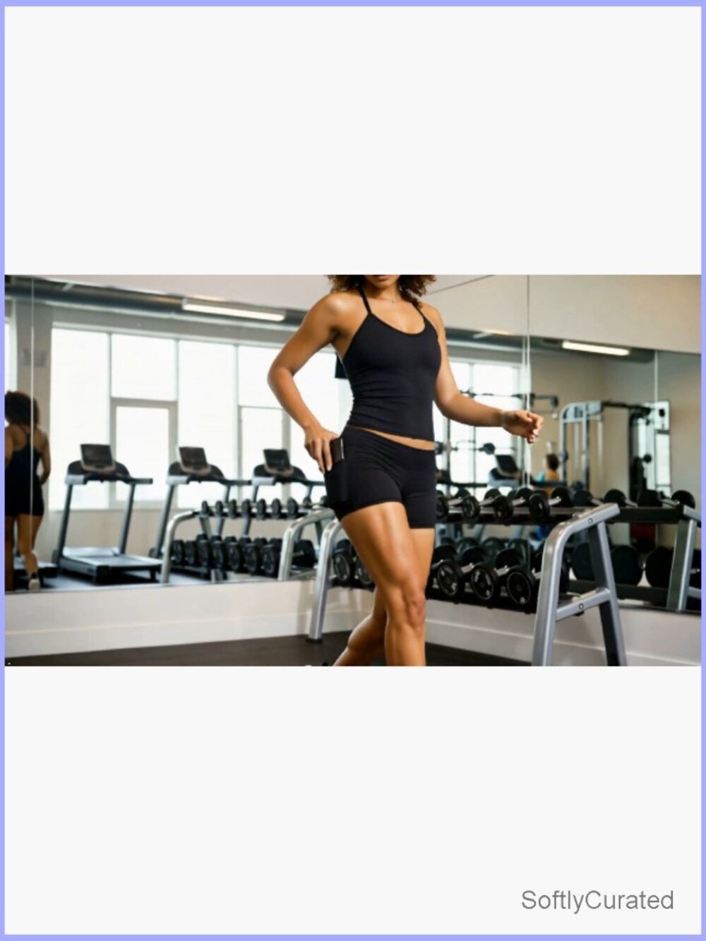 2 Piece Workout Set with Padded Sports Bra and Scrunch Shorts - Picture 6 of 7